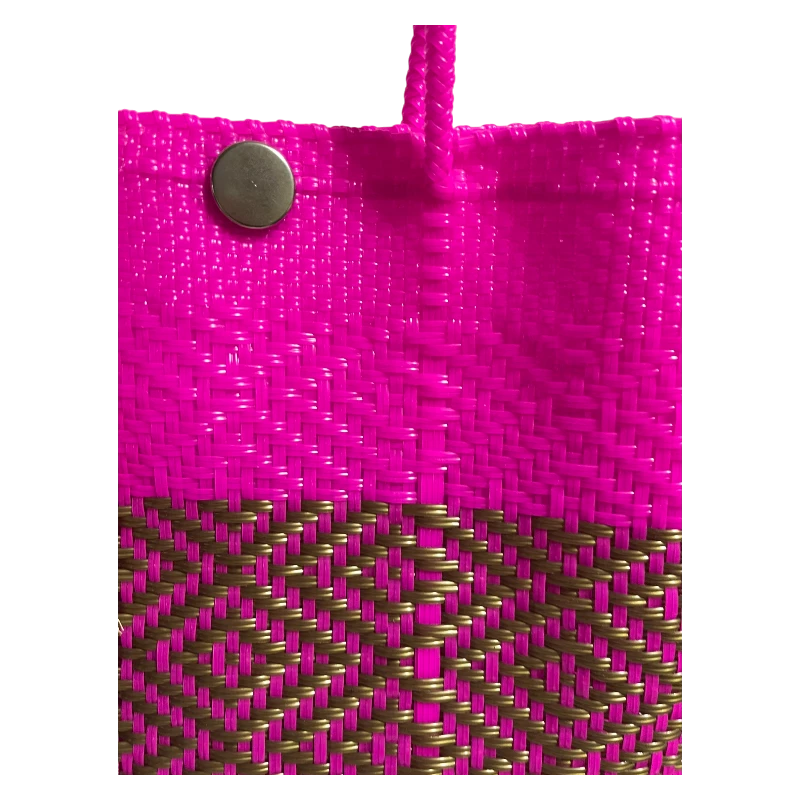 Bolsa rosa y oro