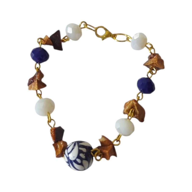 Pulsera talavera con cristales dona