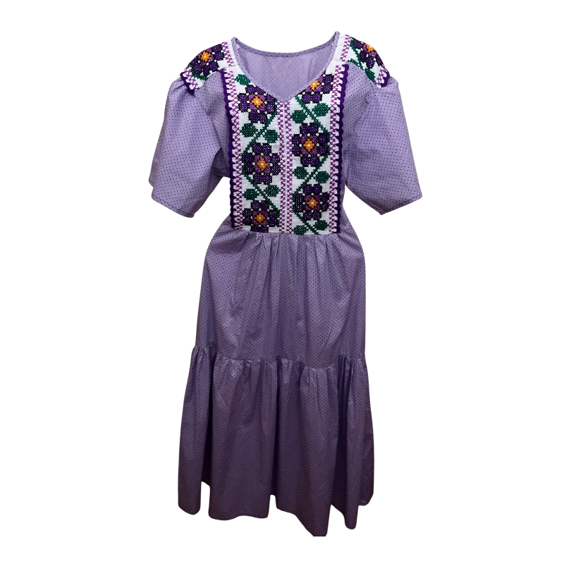 PROMOCIÓN VESTIDO MORADO BORDADO  Pieza única de promoción  de $1,700 a $1,180