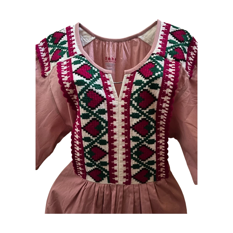 PROMOCIÓN Vestido Rosa Bordado